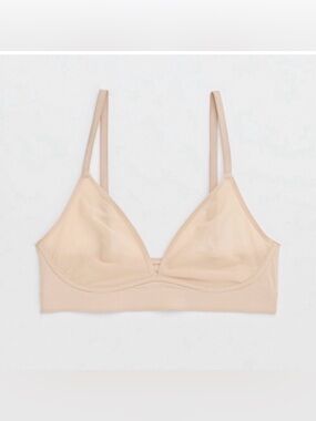 Aerie smoothez mesh nude Triangle Bralette